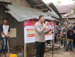 Kapolres Gowa Pimpin Peletakan Batu Pertama Program Bedah Rumah Sinergitas Kamtibmas