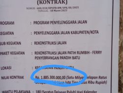 Proyek Jalan Patih Rumbih- Penyeberangan Ferry di Kecamatan Pandih Batu Diduga Banyak Mengurangi Volume, Penegak Hukum Diminta Jangan Tutup Mata