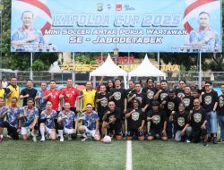 Minisoccer Bareng Wartawan Kapolda Metro Jaya Bangun Soliditas dan Sinergi