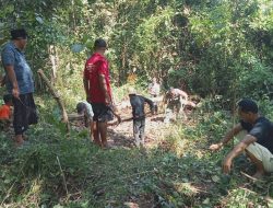 Kades Bicorong Babat Jalan Baru Penghubung Antar Dusun, Babinsa: Gaspol Pak Bun..!