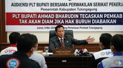 Plt Bupati Ahmad Bharudin Tegaskan Pemkab Tak Akan Diam Jika Hak Buruh Diabaikan