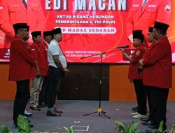 Edi Macan Resmi Dilantik Menjadi Ketua Bidang Hubungan Pemerintahan & TNI-POLRI DPP MADAS SEDARAH