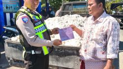 Tidak Ada Kompromi…!!! Satlantas Tindak Tegas Terhadap Pengangkut Pasir/BEDEL Yang Tidak Tertutupi
