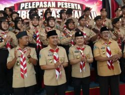 Dalam Kegiatan Kontingen Jambore Nasional ke XII, Lukman hakim Titip Nama Baik Bangkalan.